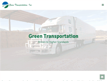 Tablet Screenshot of greentransportationinc.com